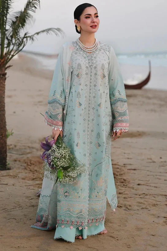 Qalamkar Sahil - Lawn Embroidered Unstitched 3 Piece - SA-05 AYRA
