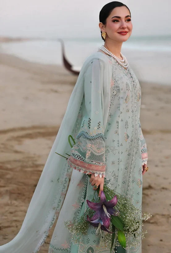 Qalamkar Sahil - Lawn Embroidered Unstitched 3 Piece - SA-05 AYRA - Image 3