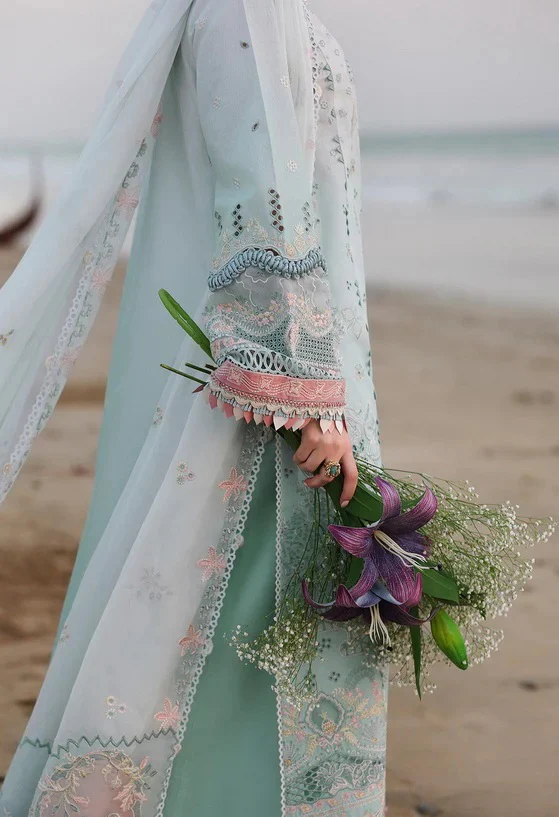 Qalamkar Sahil - Lawn Embroidered Unstitched 3 Piece - SA-05 AYRA - Image 5