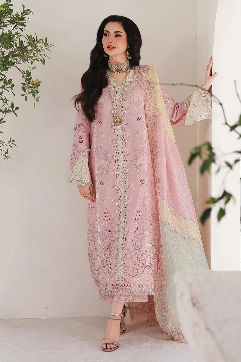 Qalamkar Sahil - Luxury Lawn Embroidered 3 Piece Unstitched - Haniya - Image 2