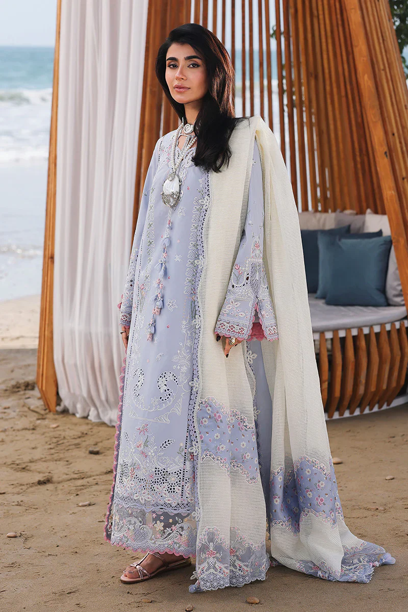 Qalamkar Sahil Luxury Lawn Embroidered Collection SA-08 ZAYNA - Image 2