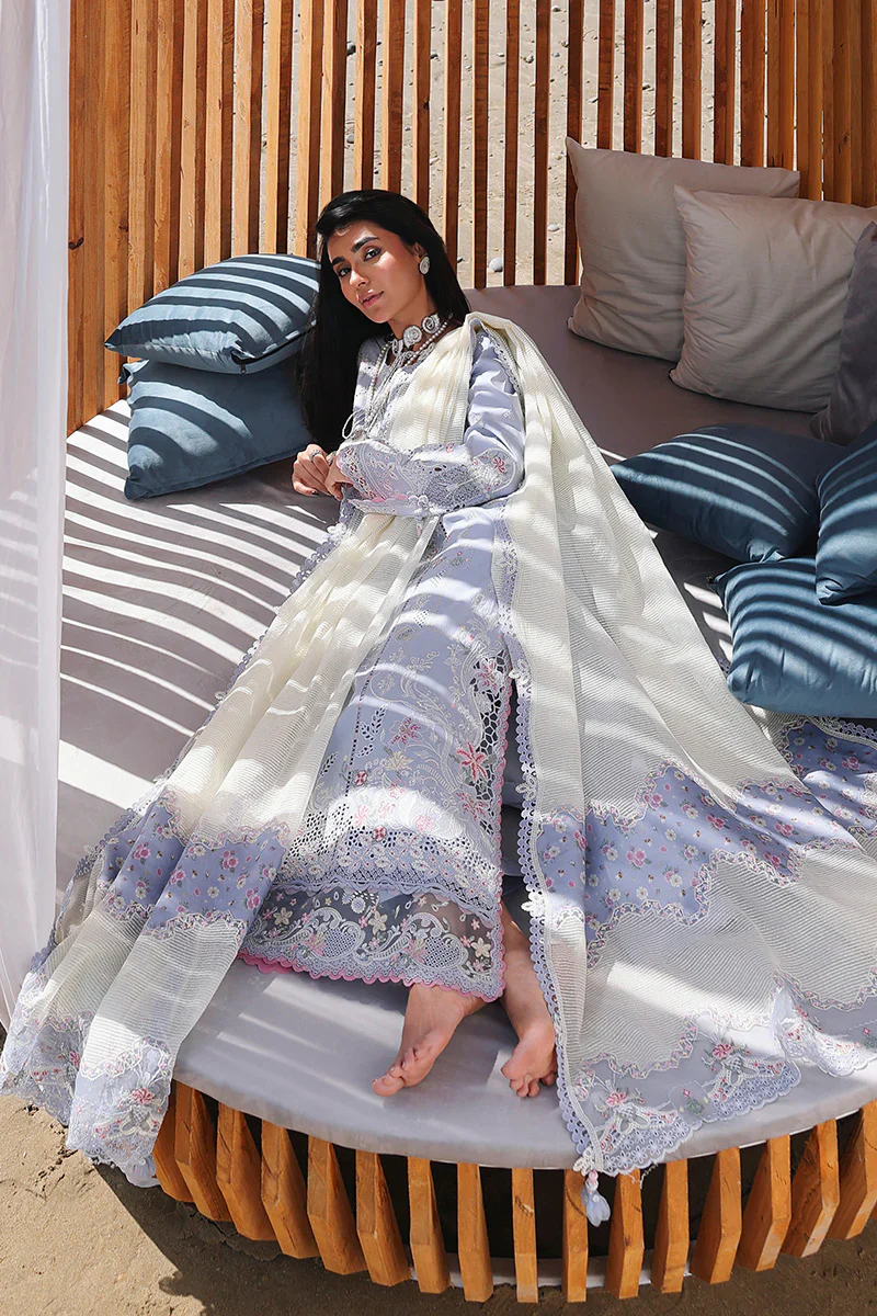 Qalamkar Sahil Luxury Lawn Embroidered Collection SA-08 ZAYNA - Image 5