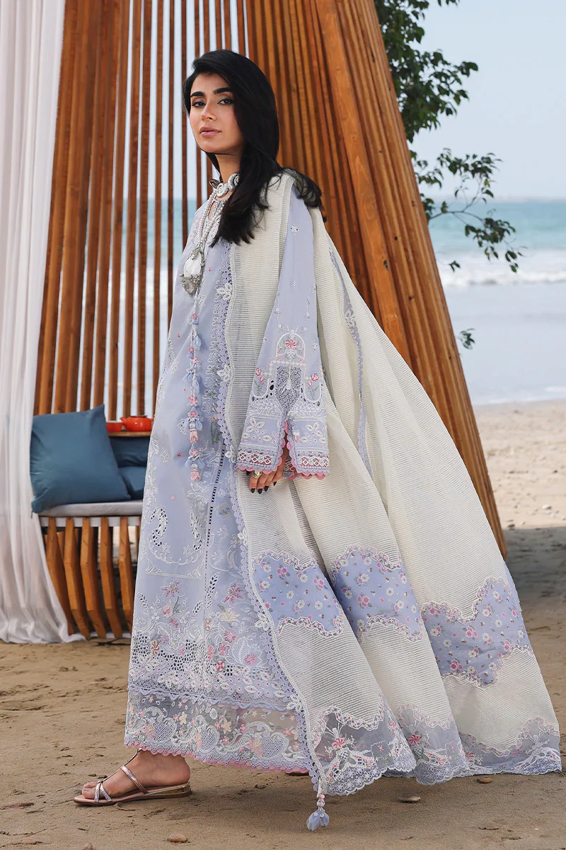 Qalamkar Sahil Luxury Lawn Embroidered Collection SA-08 ZAYNA - Image 7