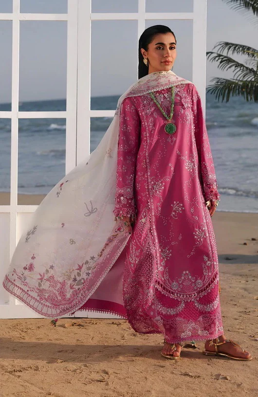 Qalamkar Sahil - SA-13 TARA - Lawn Embroidered 3 Piece Unstitched - Image 2
