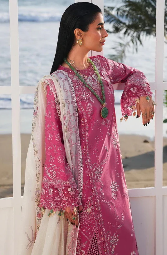 Qalamkar Sahil - SA-13 TARA - Lawn Embroidered 3 Piece Unstitched - Image 4