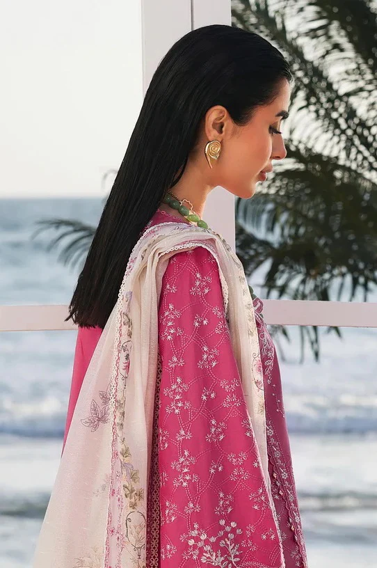 Qalamkar Sahil - SA-13 TARA - Lawn Embroidered 3 Piece Unstitched - Image 5