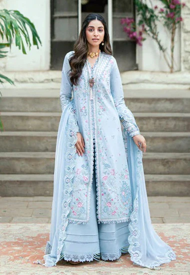 Qalamkar - Zarish - Luxury Lawn Embroidered 3 Piece Unstitched - Image 2