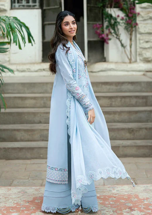 Qalamkar - Zarish - Luxury Lawn Embroidered 3 Piece Unstitched - Image 5