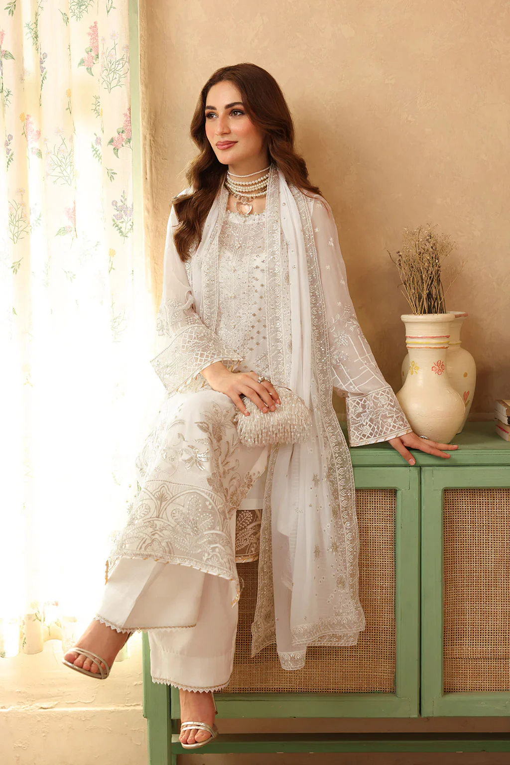 Ramsha Sonehri Luxury Festive Chiffon Collection Vol 2 - BB-203 - Unstitched - Image 3