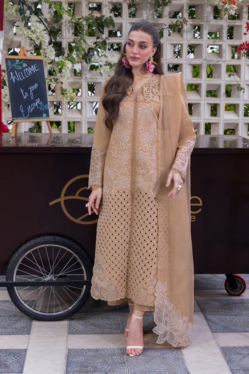Rang Rasiya Carnation Embroidered Lawn Unstitched 3Pc Suit D-13 KAIA - Image 2