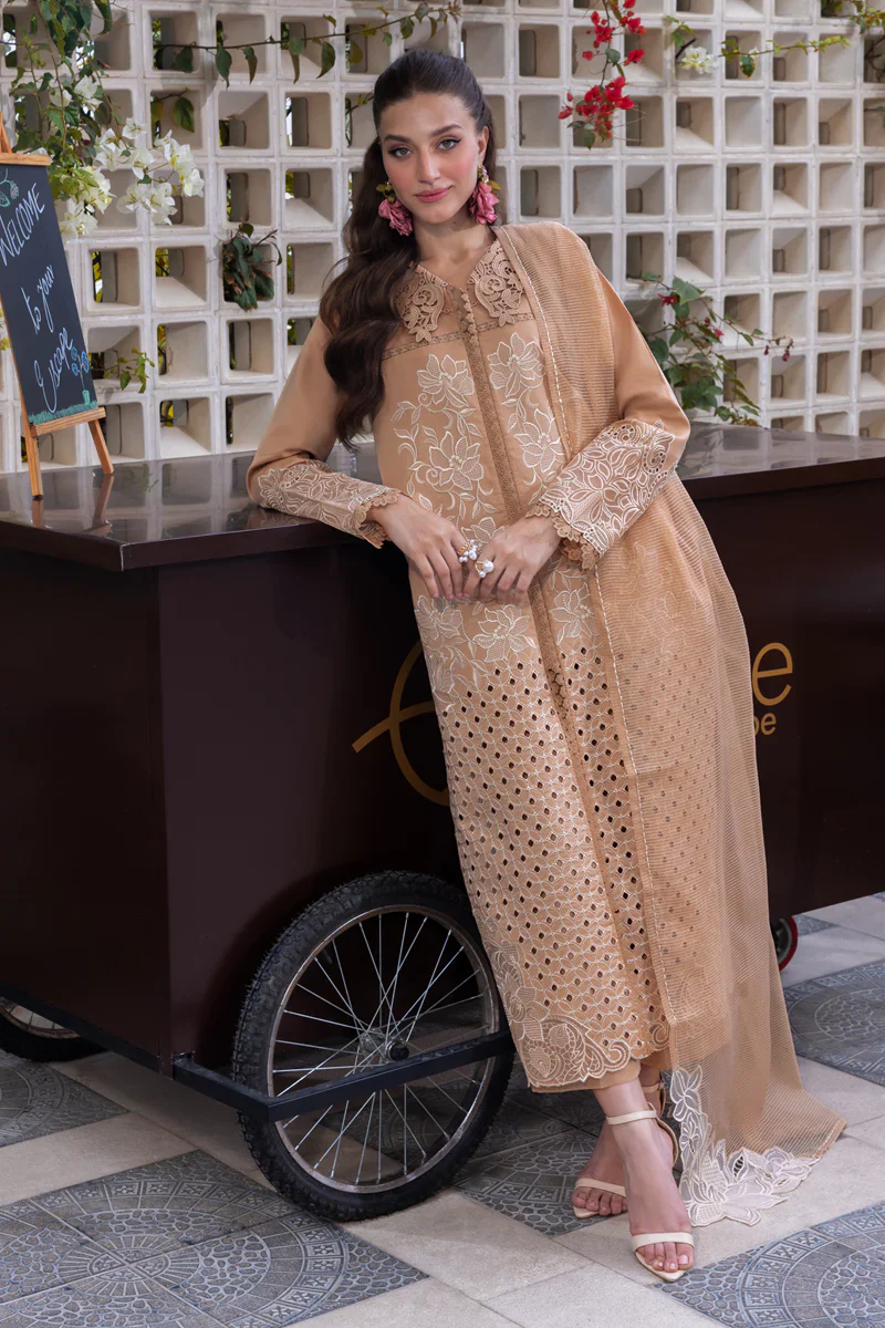 Rang Rasiya Carnation Embroidered Lawn Unstitched 3Pc Suit D-13 KAIA - Image 3