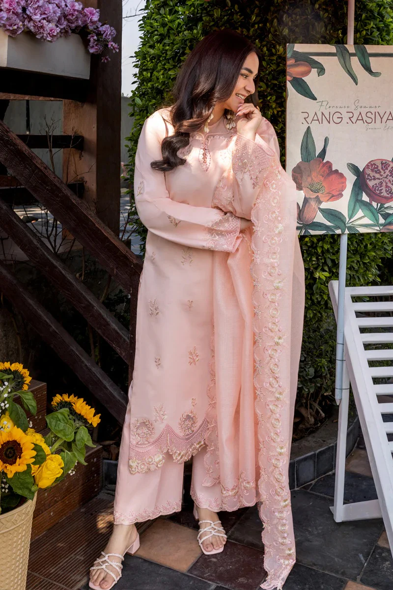 Rang Rasiya - Eshal - Luxury Lawn Embroidered 3 Piece Unstitched - Image 6