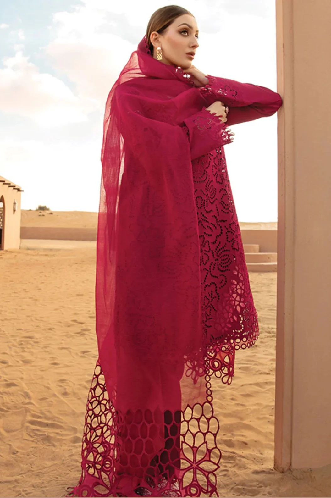 Rang Rasiya - Luxury Lawn Embroidered Unstitched 3 Piece - Rameen - Image 2
