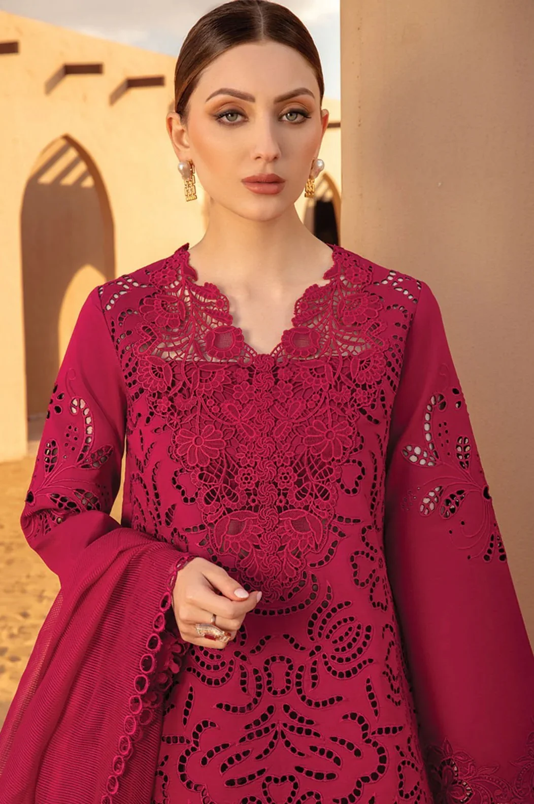 Rang Rasiya - Luxury Lawn Embroidered Unstitched 3 Piece - Rameen - Image 3