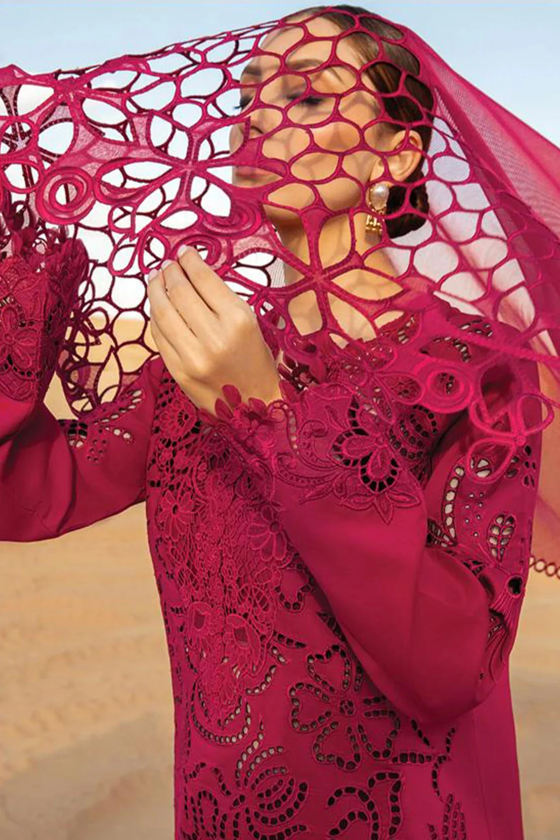 Rang Rasiya - Luxury Lawn Embroidered Unstitched 3 Piece - Rameen - Image 4