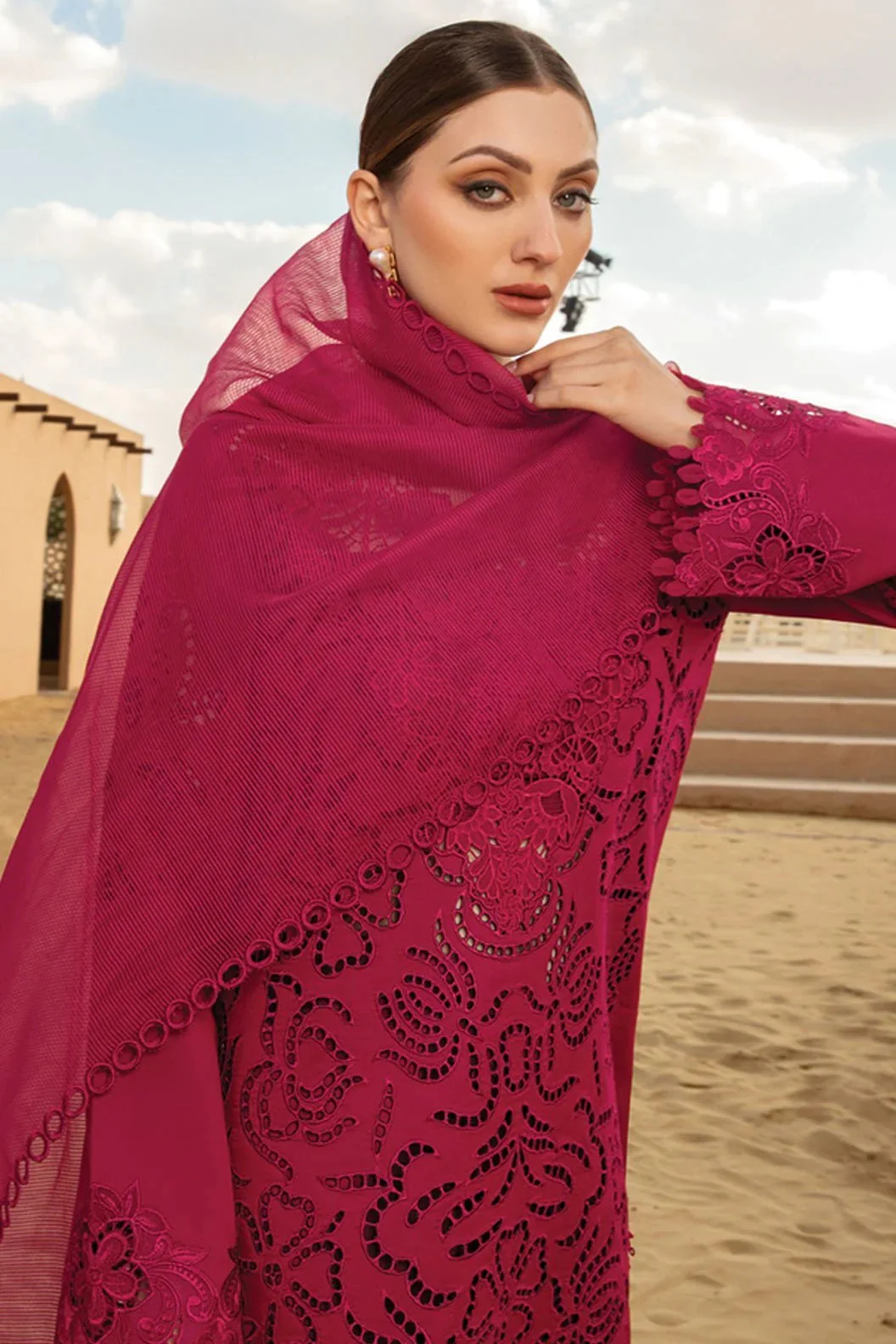 Rang Rasiya - Luxury Lawn Embroidered Unstitched 3 Piece - Rameen - Image 6