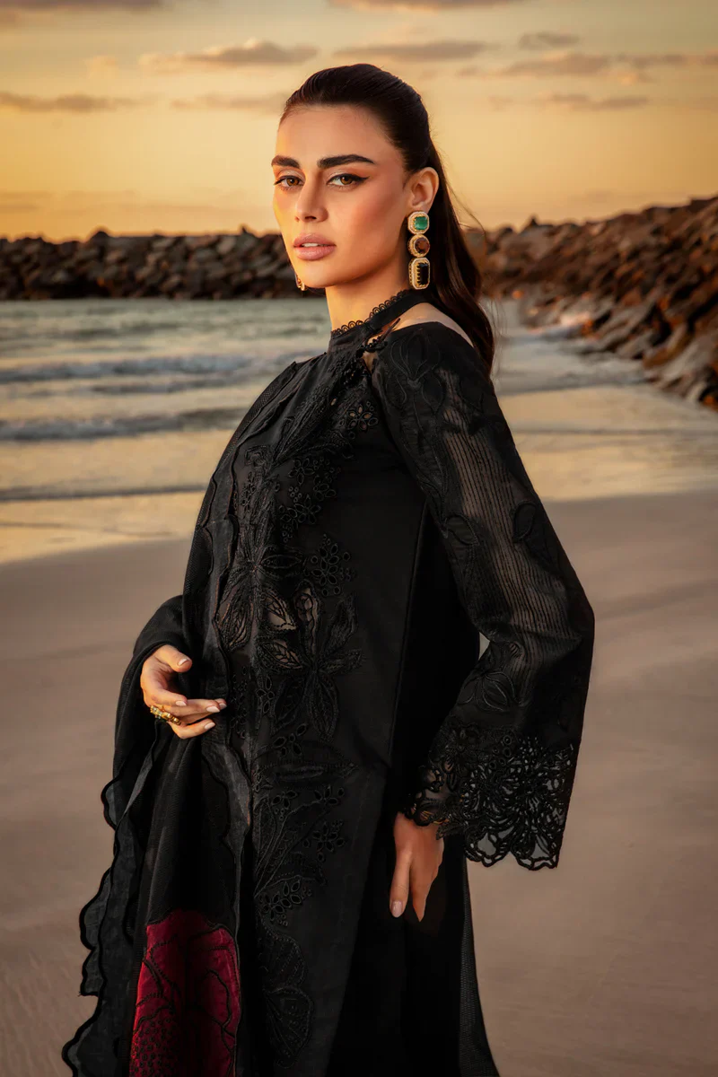 Rang Rasiya Premium Embroidered Lawn Unstitched 3Pc Suit D-01 RAMEEN - Image 4