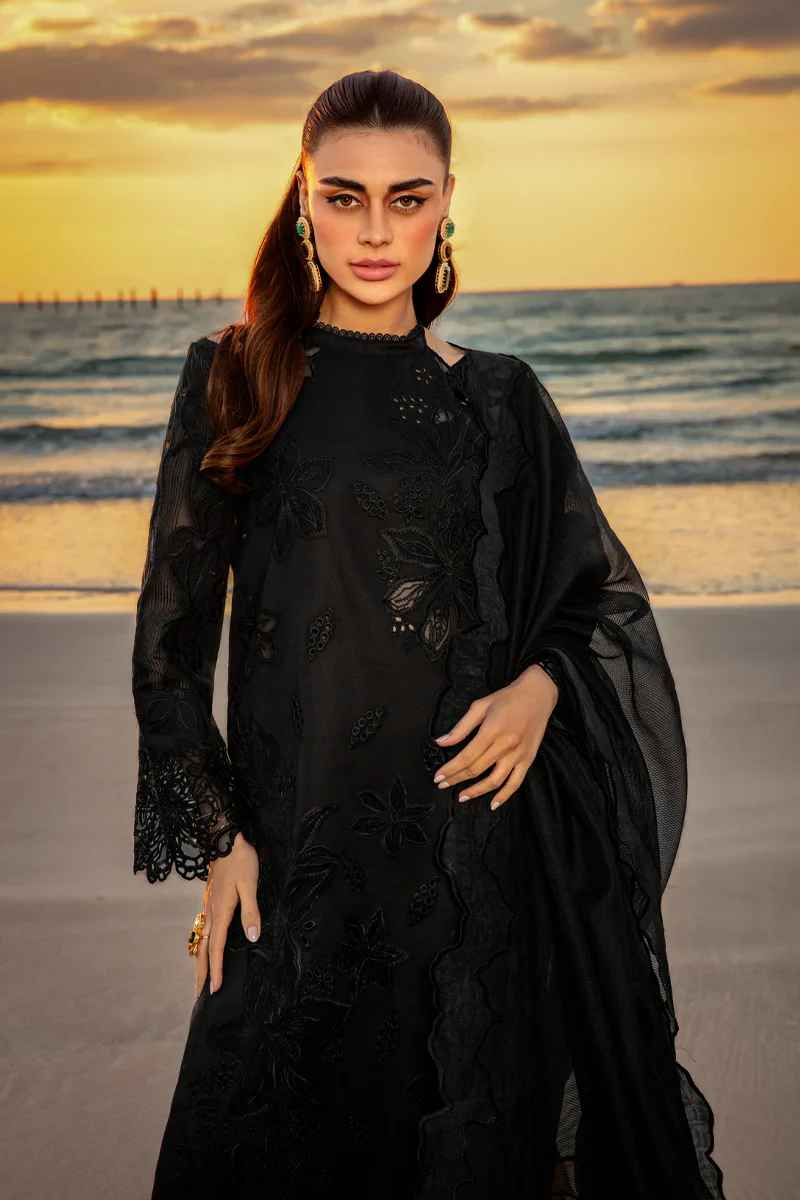 Rang Rasiya Premium Embroidered Lawn Unstitched 3Pc Suit D-01 RAMEEN - Image 5