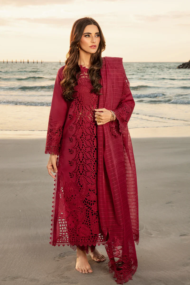 Rang Rasiya Premium Embroidered Lawn Unstitched 3Pc Suit D-13 ALAYA - Image 3