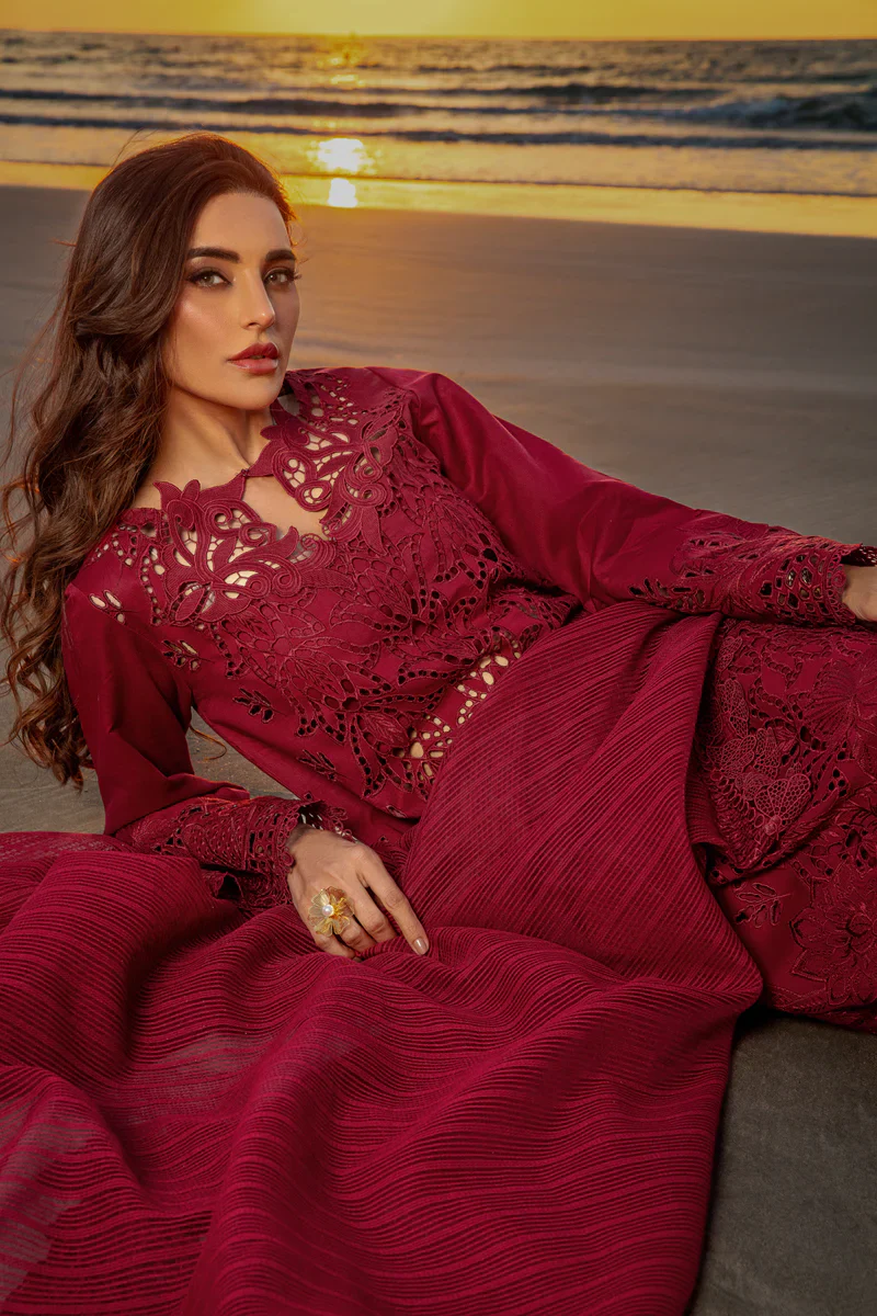 Rang Rasiya Premium Embroidered Lawn Unstitched 3Pc Suit D-13 ALAYA - Image 5