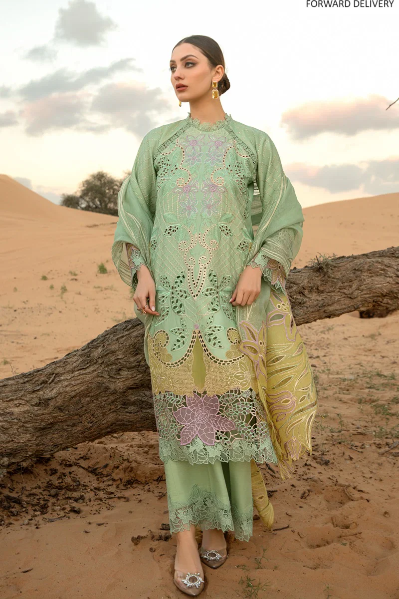 Rang Rasiya Premium Embroidered Lawn Unstitched Suit D-08 ELNAZ - Image 2