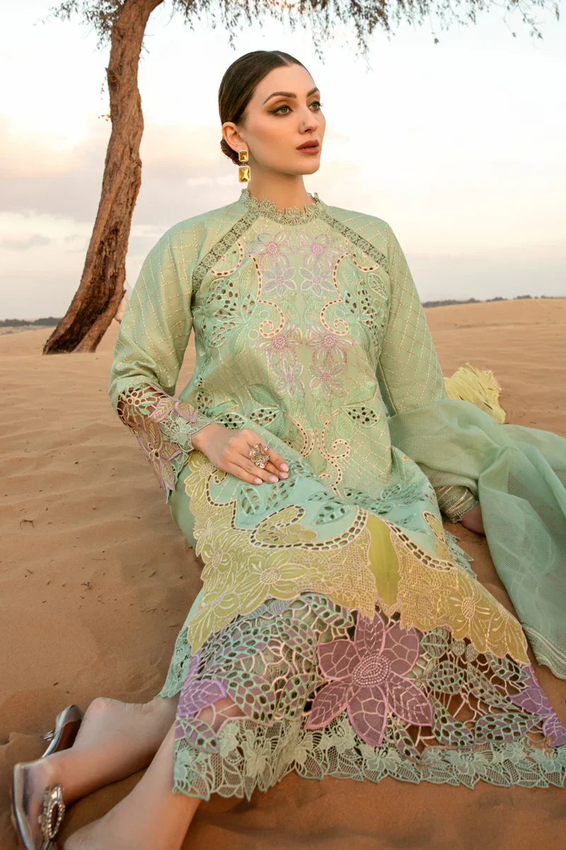 Rang Rasiya Premium Embroidered Lawn Unstitched Suit D-08 ELNAZ - Image 5