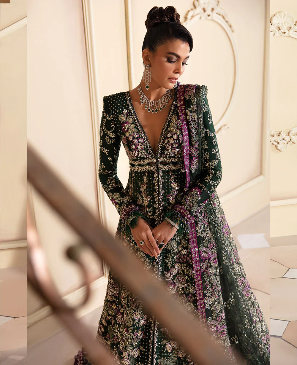 Republic Womenswear Joie De Vivre Wedding Unstitched 3Pc Suit RWU-23-D1 - Image 4
