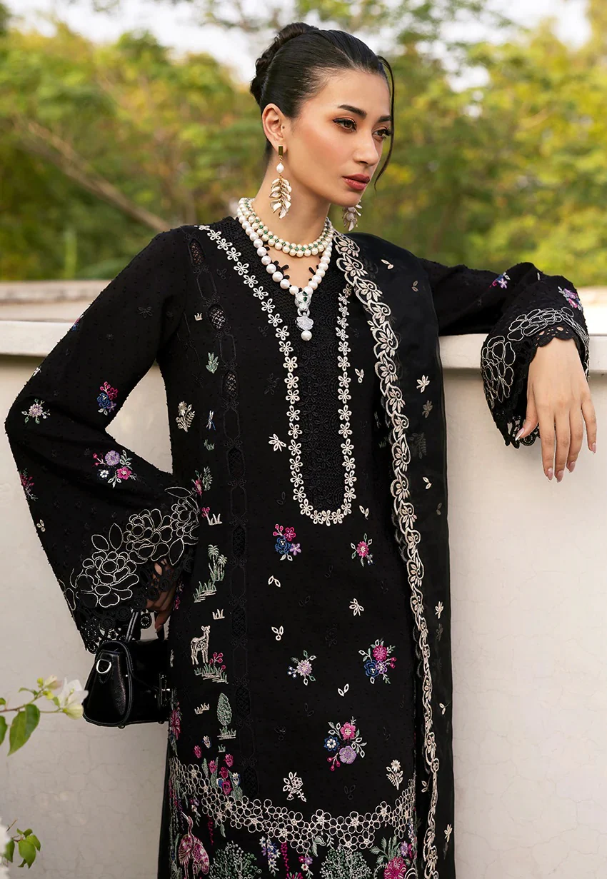 Republic Womenswear - Luxury Embroidered 3 Piece Unstitched - M - 152 - Image 3