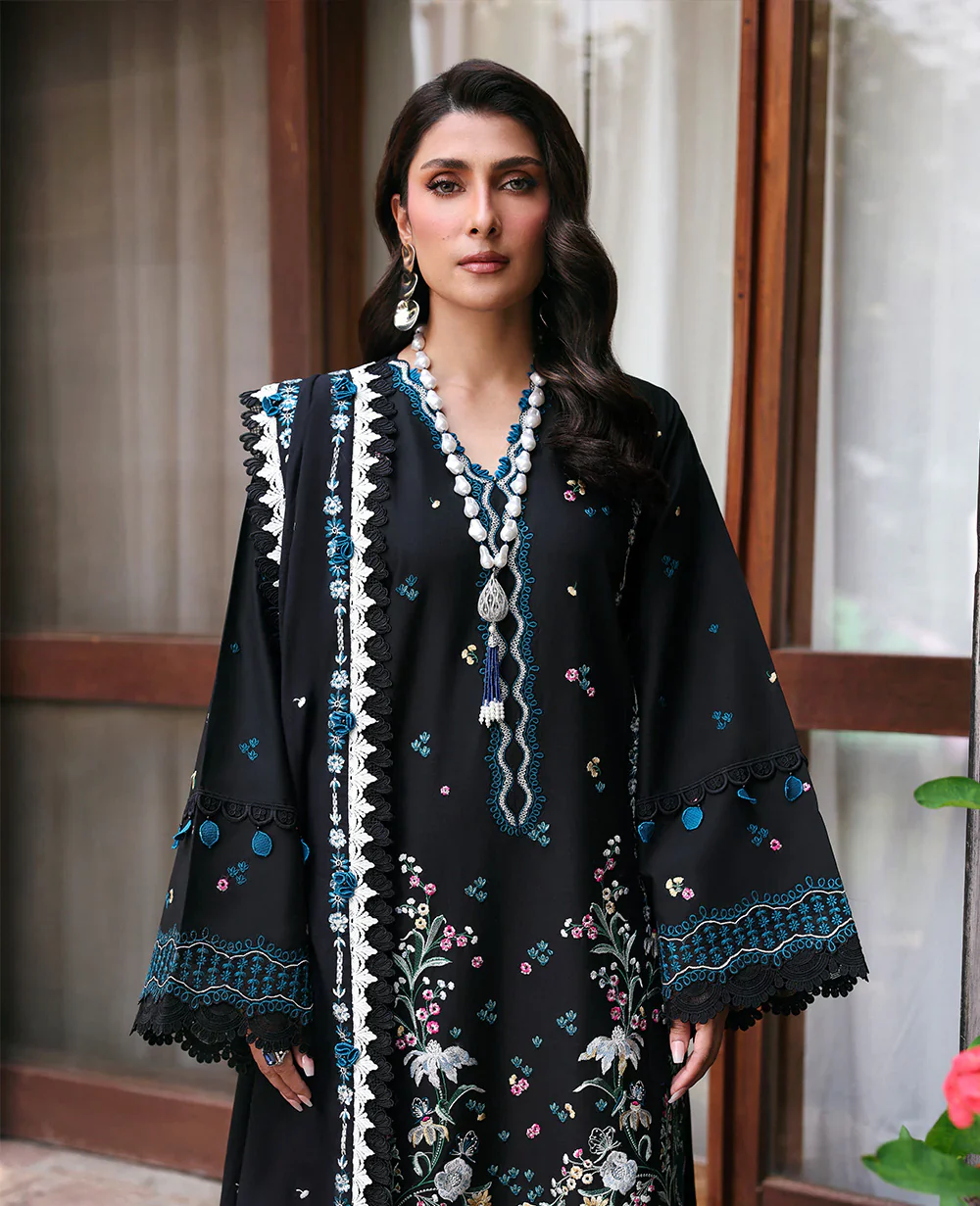 Republic WomensWear Talia Embroidered Lawn Unstitched 3Pc Suit D5-B ZARAE - Image 3