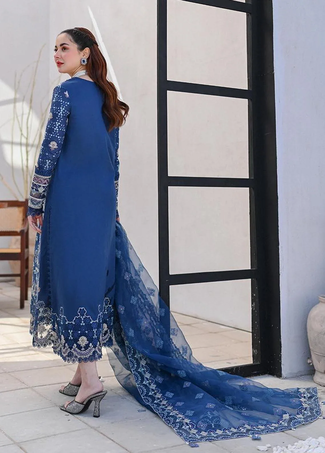 Sahil by Qalamkar Embroidered Lawn Suits Unstitched 3 Piece QLM-06 Kiral - Eid Collection - Image 2