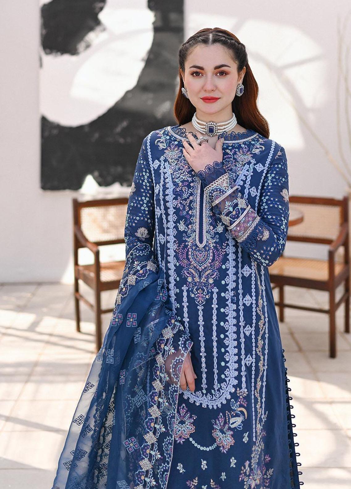 Sahil by Qalamkar Embroidered Lawn Suits Unstitched 3 Piece QLM-06 Kiral - Eid Collection - Image 3