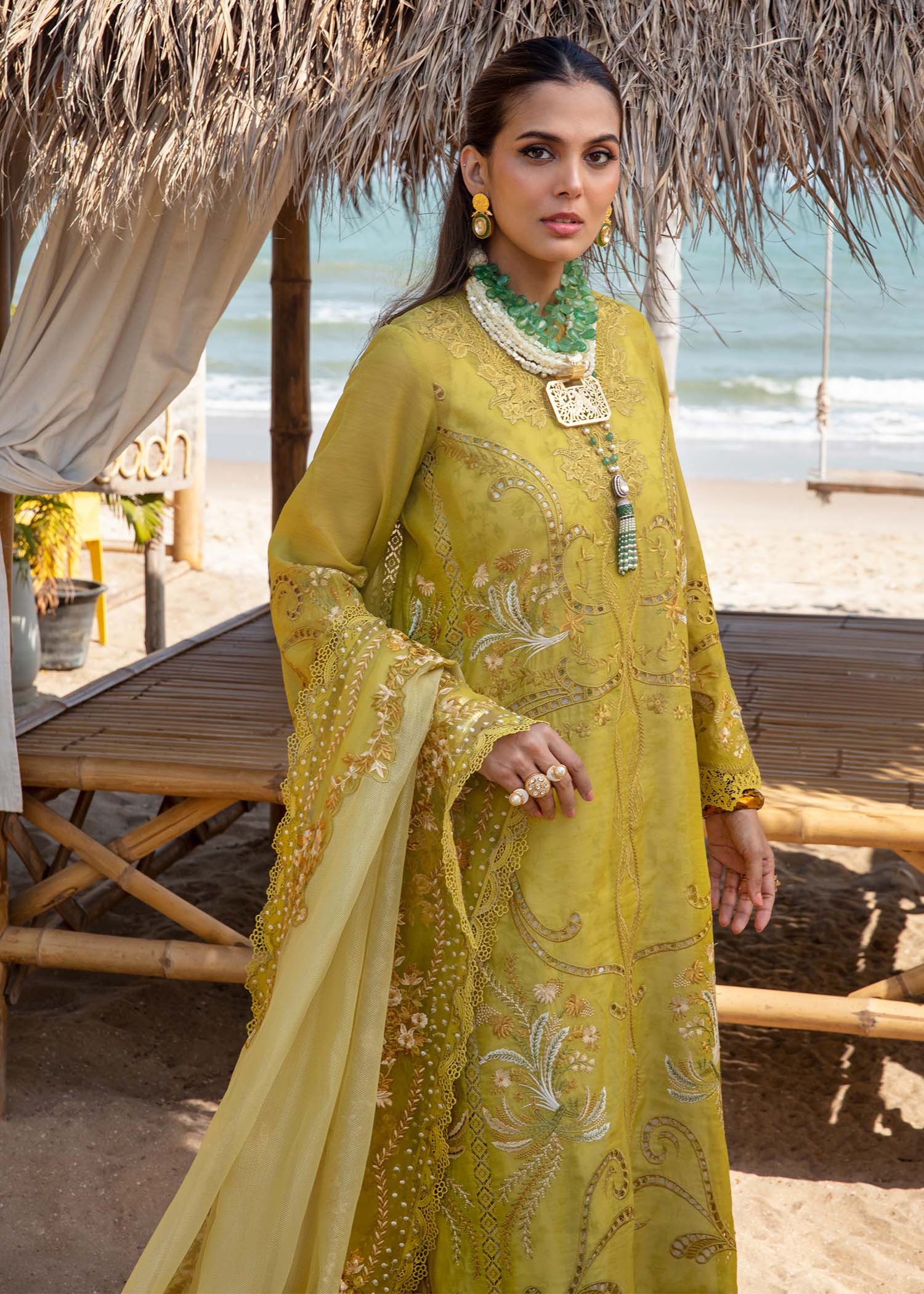 Saira Shakira Embroidered Luxury Lawn Unstitched 3Pc Suit SAMARA-A - Image 6