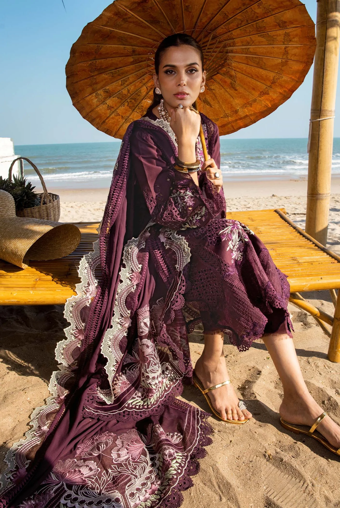 Saira Shakira Luxury Lawn Embroidered 3 Piece Unstitched - DAHLIA-B - Image 6