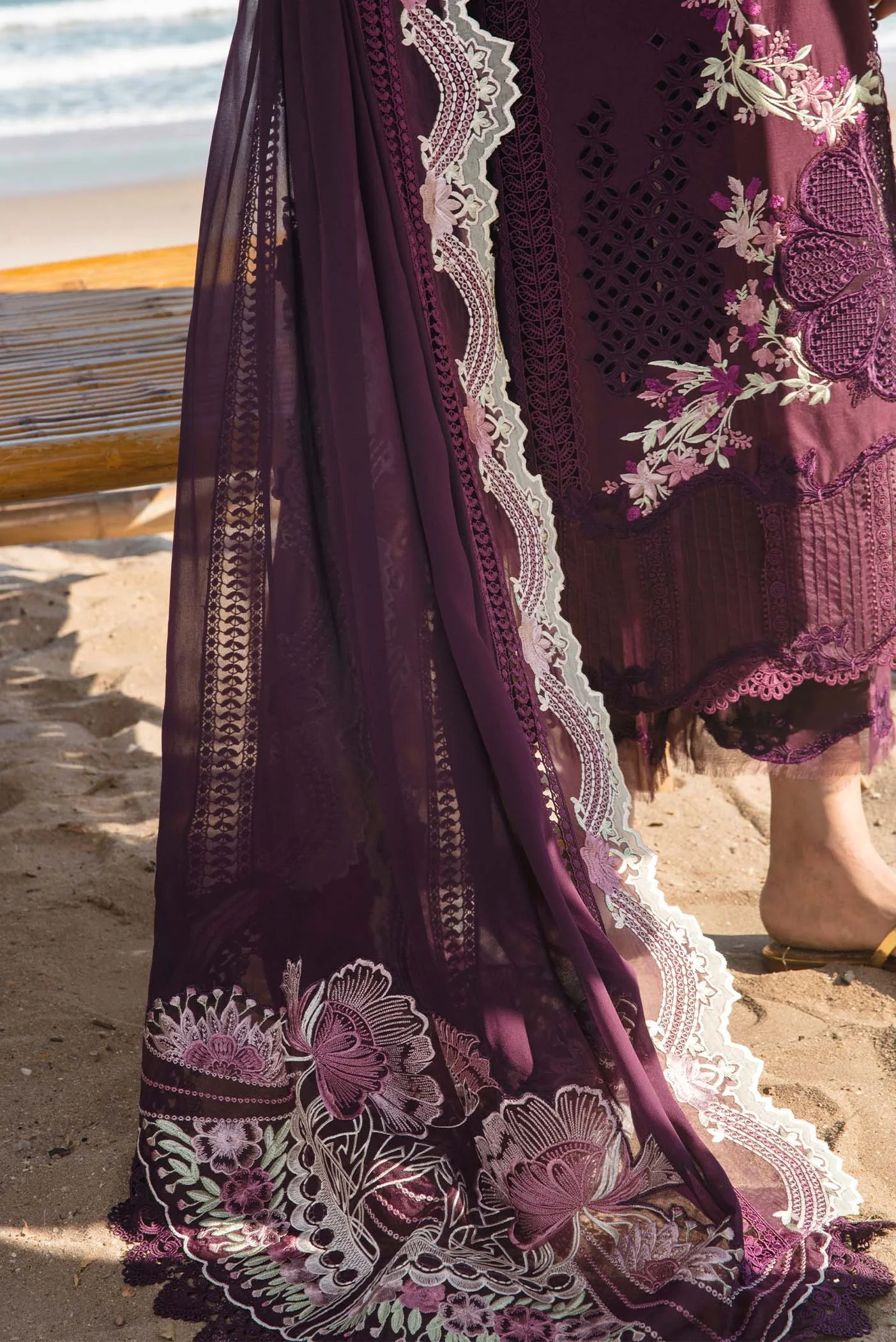 Saira Shakira Luxury Lawn Embroidered 3 Piece Unstitched - DAHLIA-B - Image 7
