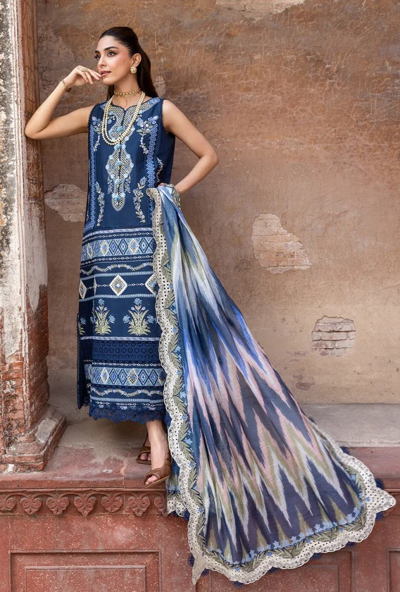 Saira Shakira - Luxury Lawn Embroidered 3 Piece Unstitched - RUNA-8-B - Image 6