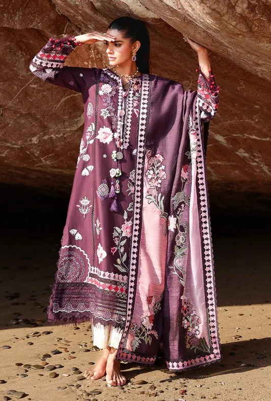 Saira Shakira - NOOR-2-A - Lawn Embroidered 3 Piece Unstitched - Image 2