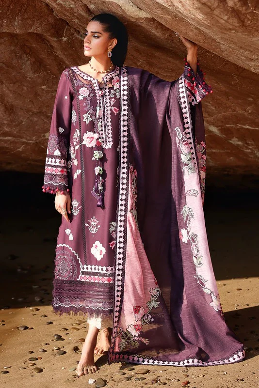 Saira Shakira - NOOR-2-A - Lawn Embroidered 3 Piece Unstitched - Image 3