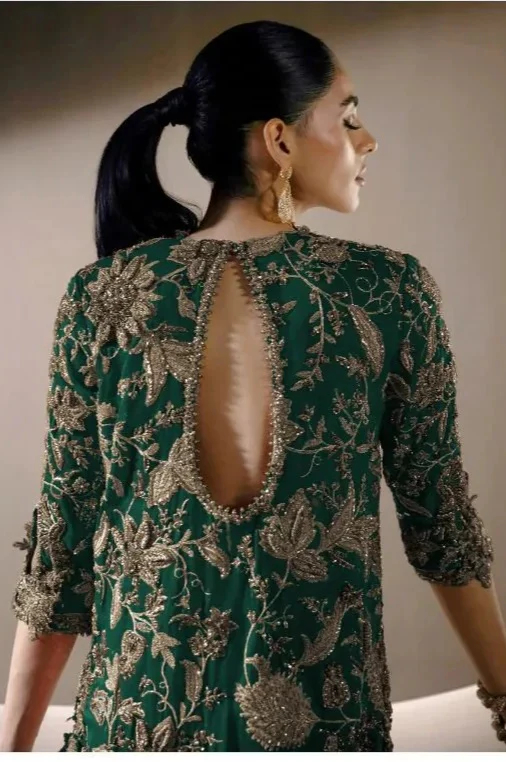 Sana Safinaz - Raw Silk Embroidered 3 Piece Unstitched - B - 389 - Image 2