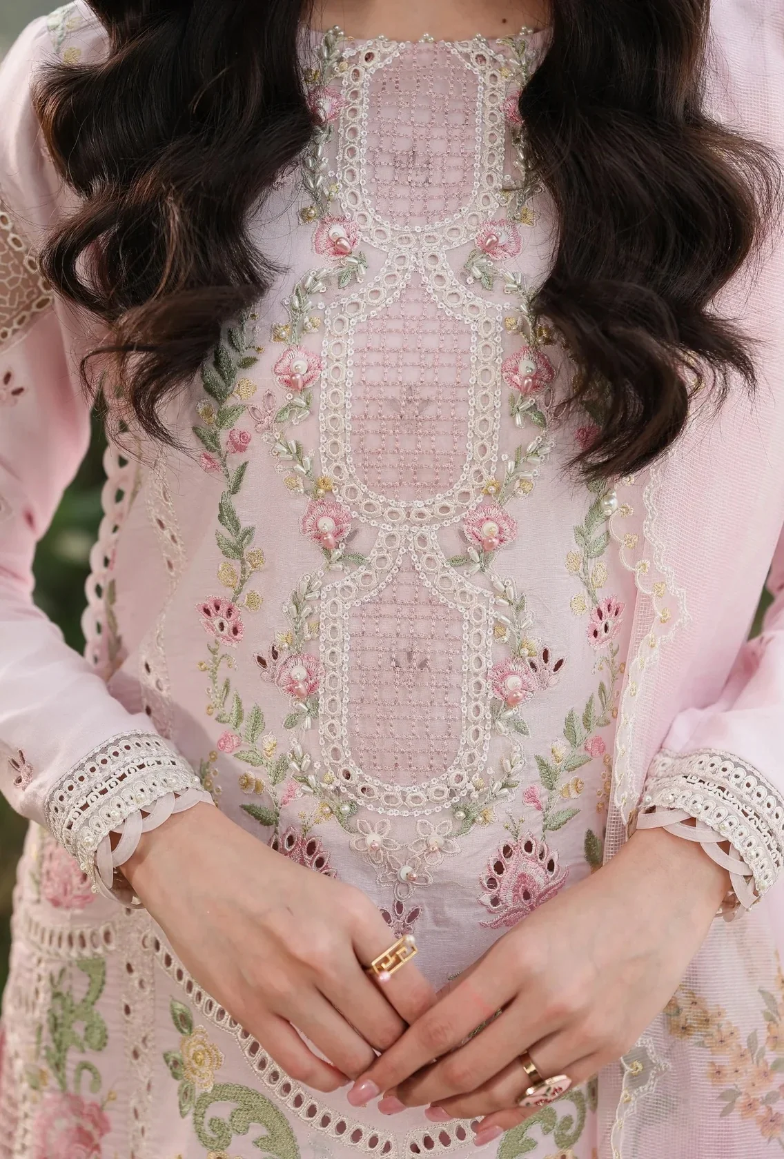 Sardinia - Pink Breeze - Luxury Lawn Embroidered 3 Piece Unstitched - Image 3