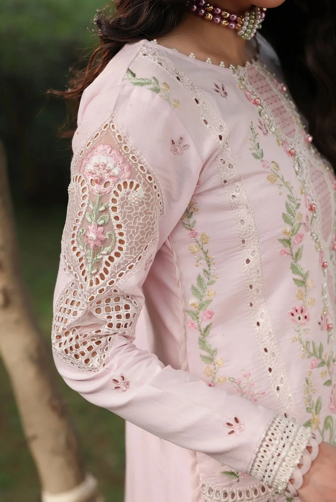 Sardinia - Pink Breeze - Luxury Lawn Embroidered 3 Piece Unstitched - Image 6