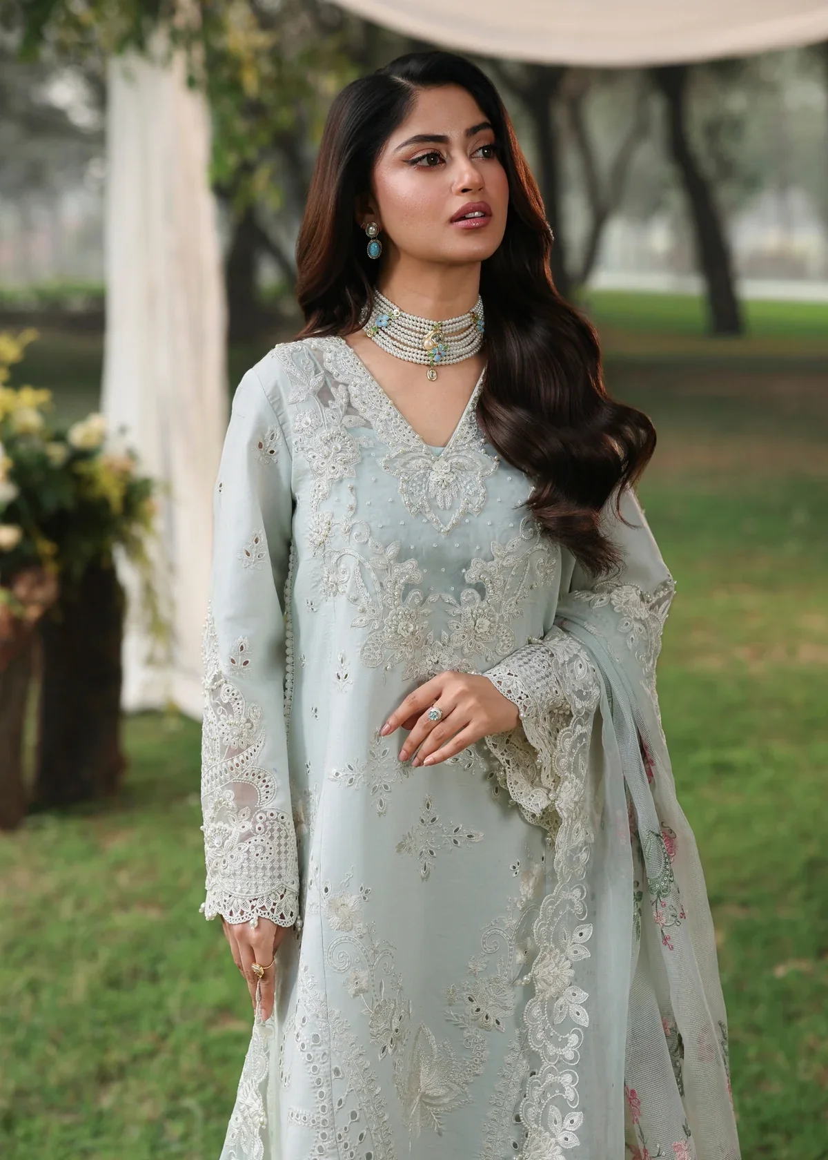 Sardinia Tales of Petals Luxury Lawn Collection 01 OCEAN WAVES Unstitched - Image 4
