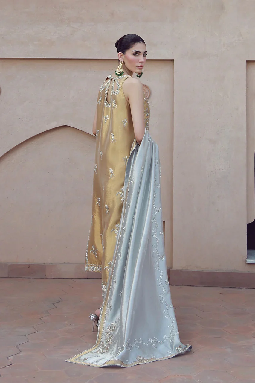 Shamsha Hashwani - Masysoori Handwork Embroidered 3 Piece Unstitched - Aakifah - Image 4
