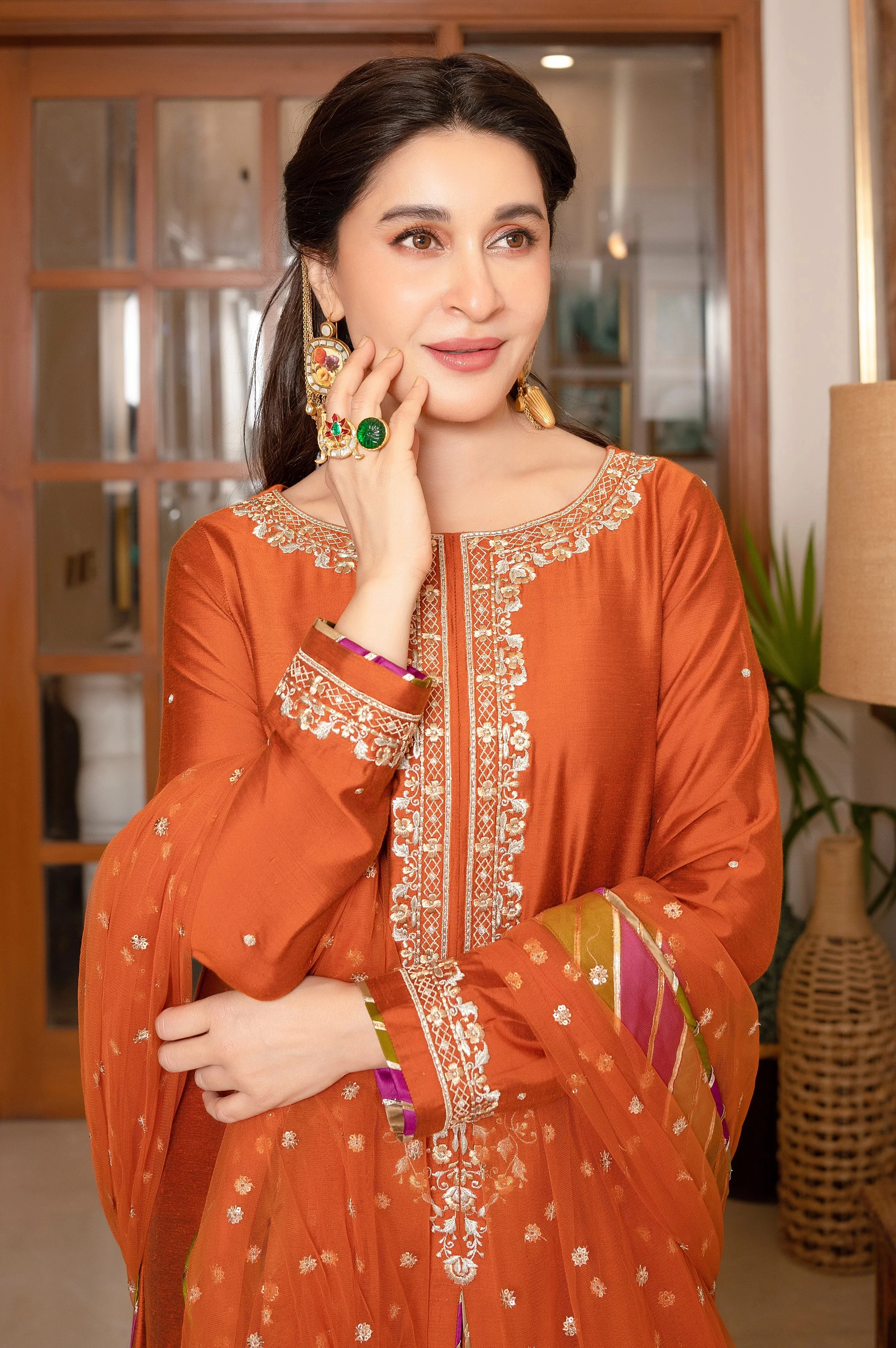 Sheen By Shaista Lodhi - Luxury Silk Embroidered Unstitched 3 Piece - Dastoor - Image 4