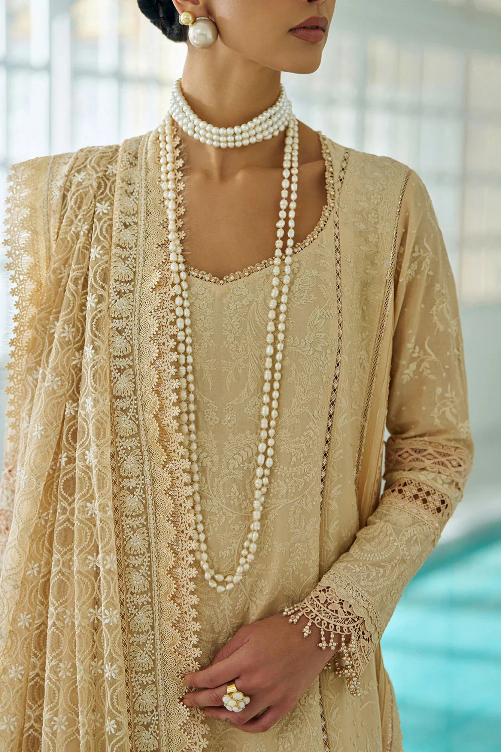Sobia Nazir 3A Lawn Embroidered 3 Piece Unstitched | Pure Chiffon Duppatta - Image 3