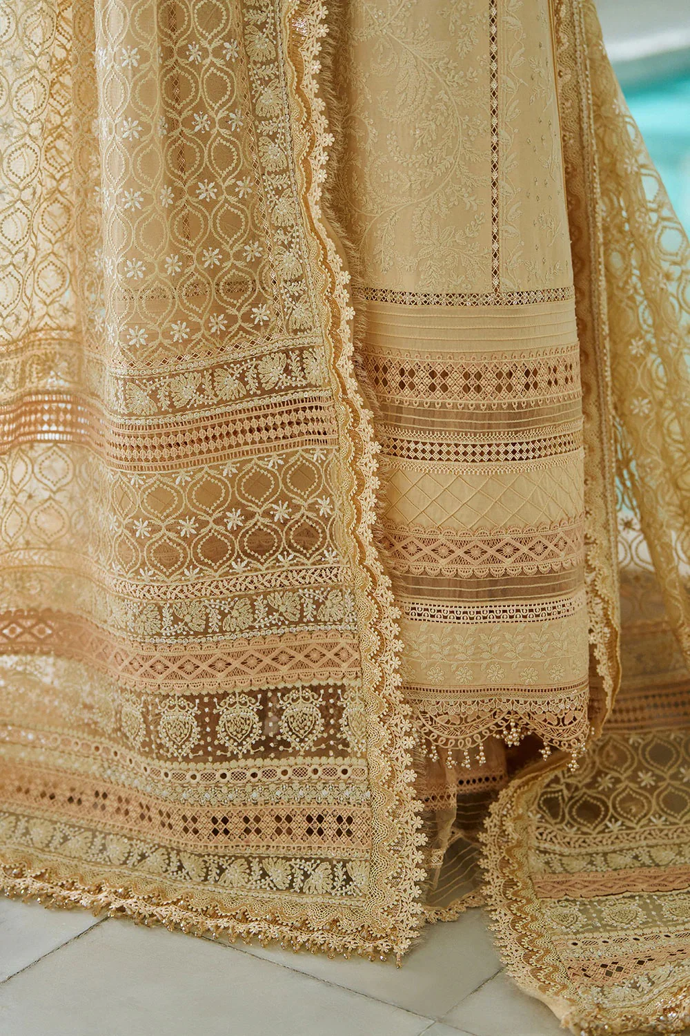 Sobia Nazir 3A Lawn Embroidered 3 Piece Unstitched | Pure Chiffon Duppatta - Image 6