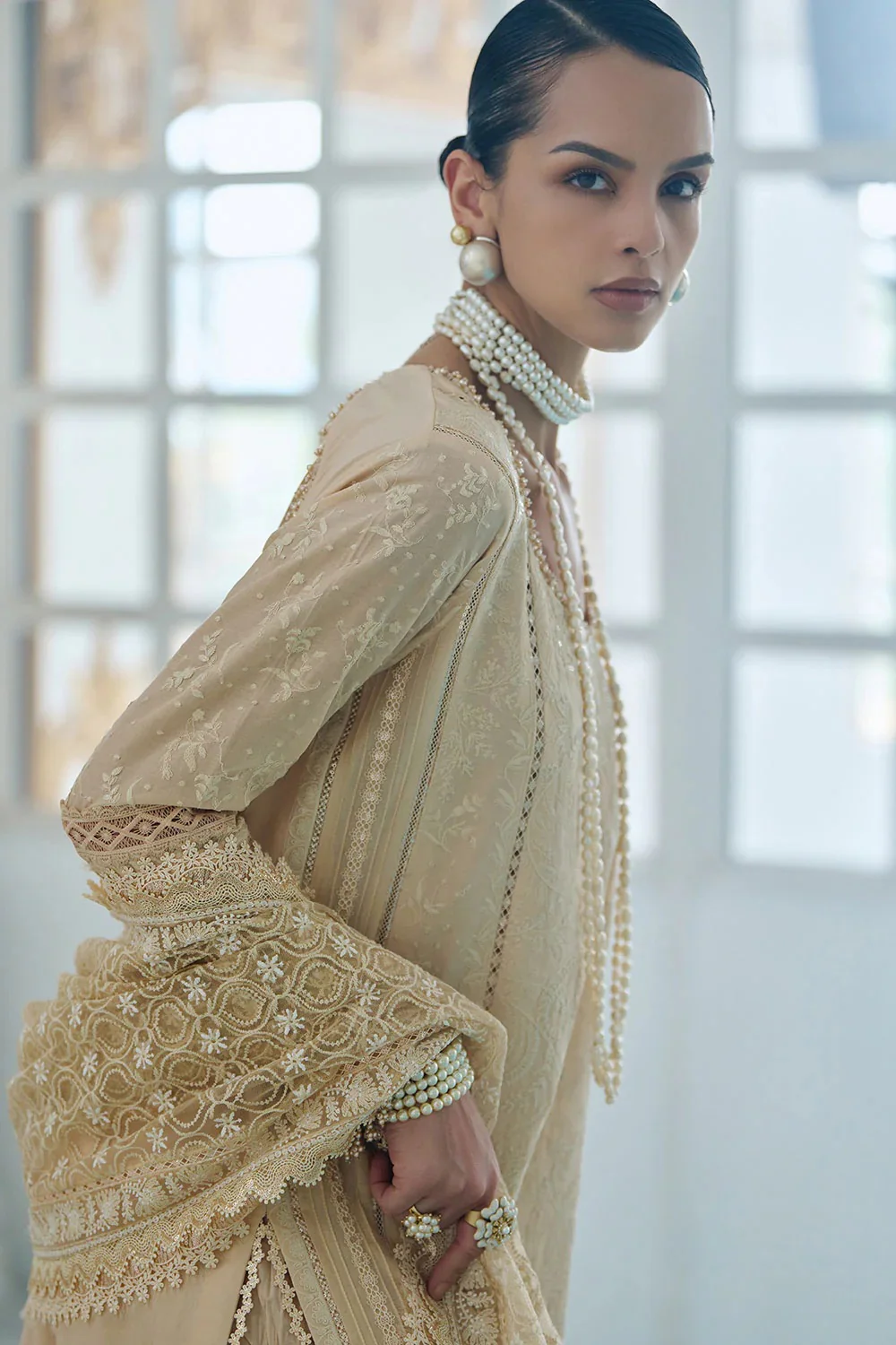 Sobia Nazir 3A Lawn Embroidered 3 Piece Unstitched | Pure Chiffon Duppatta - Image 9