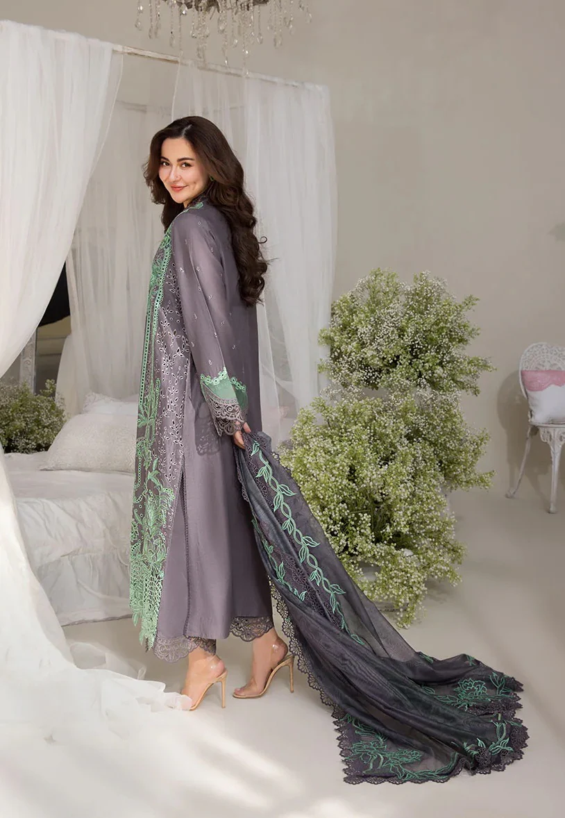 Sobia Nazir - 3B - Luxury Lawn Embroidered 3 Piece Unstitched - Image 4