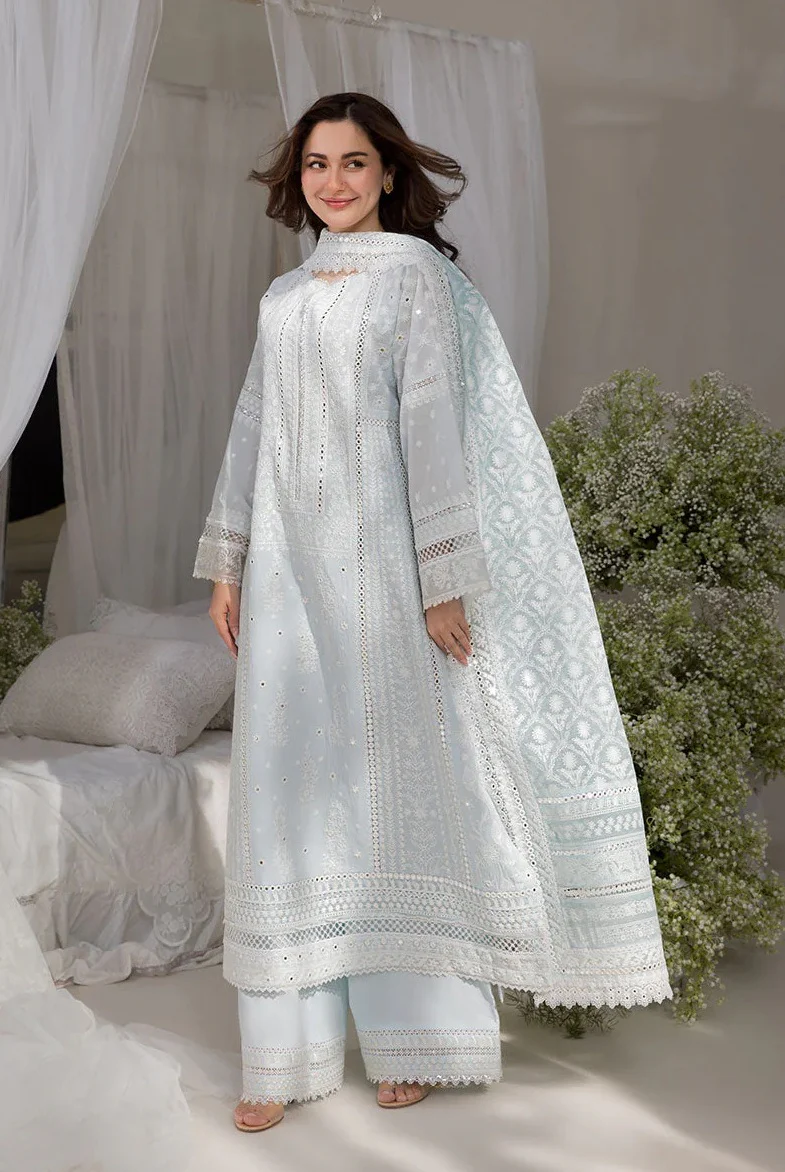 Sobia Nazir 7 A - Luxury Lawn Embroidered 3 Piece Unstitched - Image 3