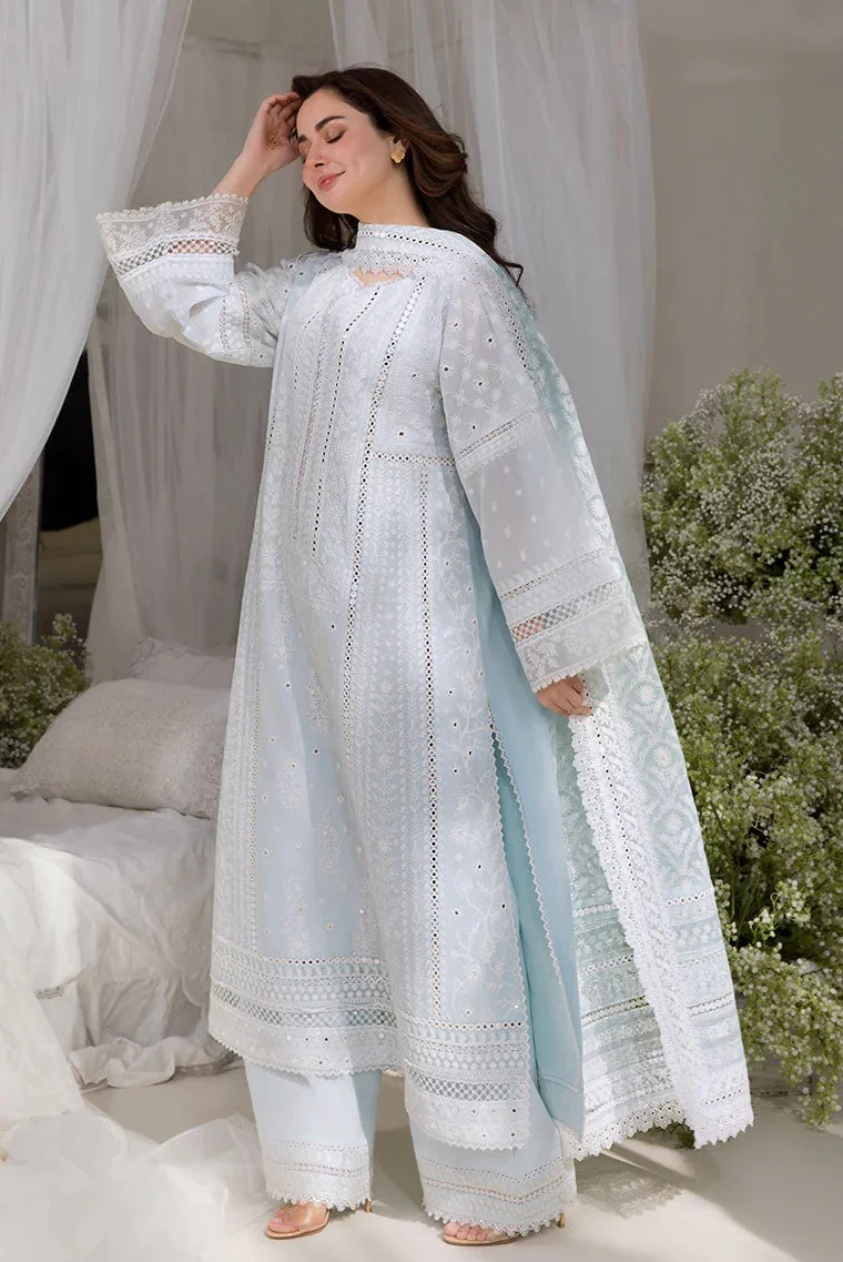 Sobia Nazir 7 A - Luxury Lawn Embroidered 3 Piece Unstitched - Image 5