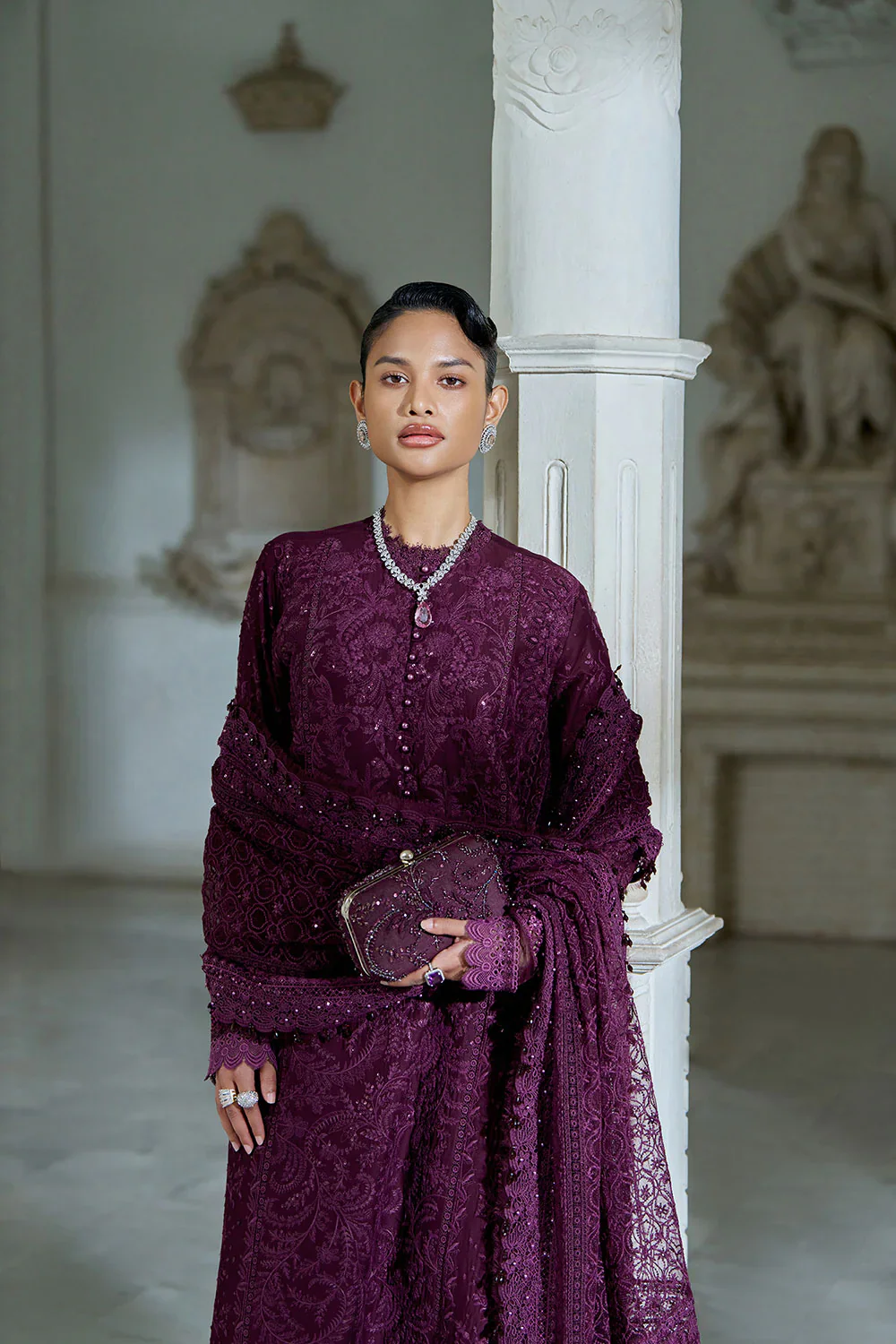 Sobia Nazir Design 3B Luxury Lawn Eid Edition 2026 Unstitched MAJENTA - Image 7